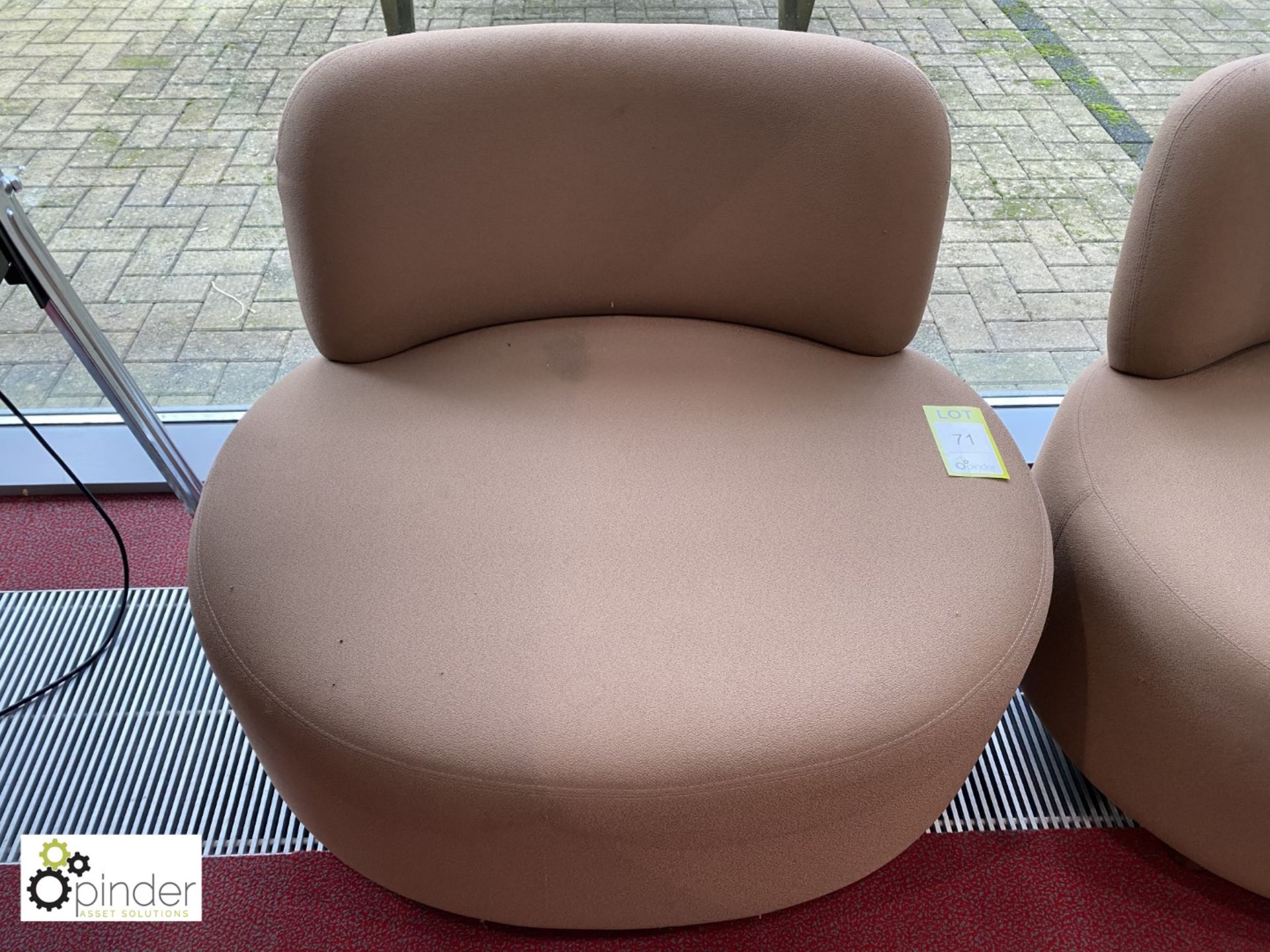 2 upholstered Breakout Chairs, light brown (located in Canteen on ground floor) - Image 2 of 2