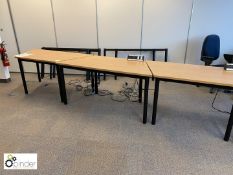 5 oak effect shaped Meeting Tables (located in Coopers Meeting Room on first floor)