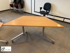 9 Wiesner Hager beech effect shaped Meeting Tables (located in Prescott Meeting Room on first