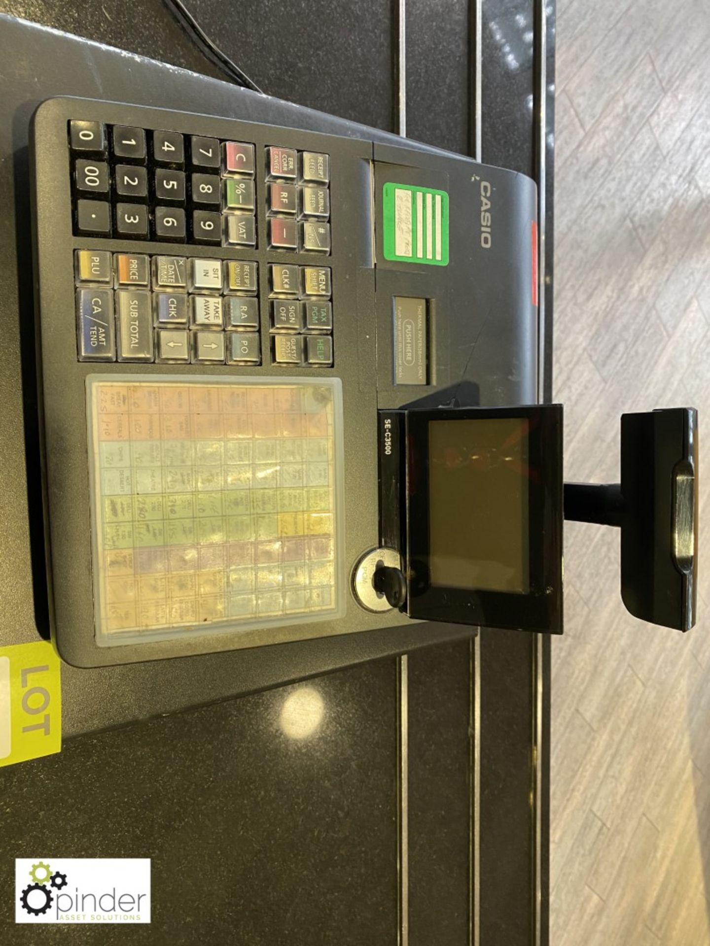 Casio SE-C3500 Cash Register, with key (located in Canteen on ground floor) - Image 2 of 2