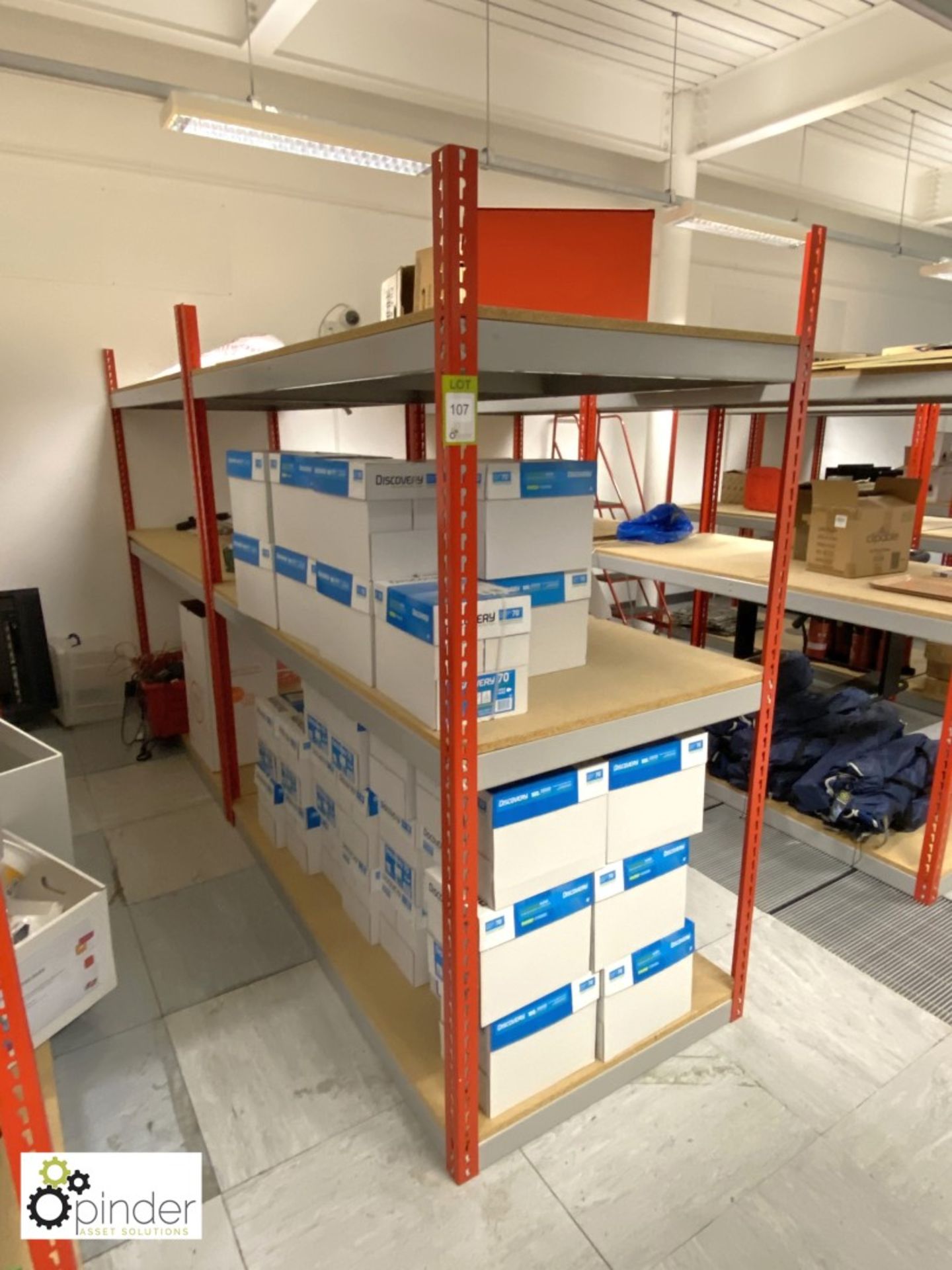 2 bays boltless medium duty Racking, with 6 chipboard shelves, 12 beams, 8 uprights, 1830mm x