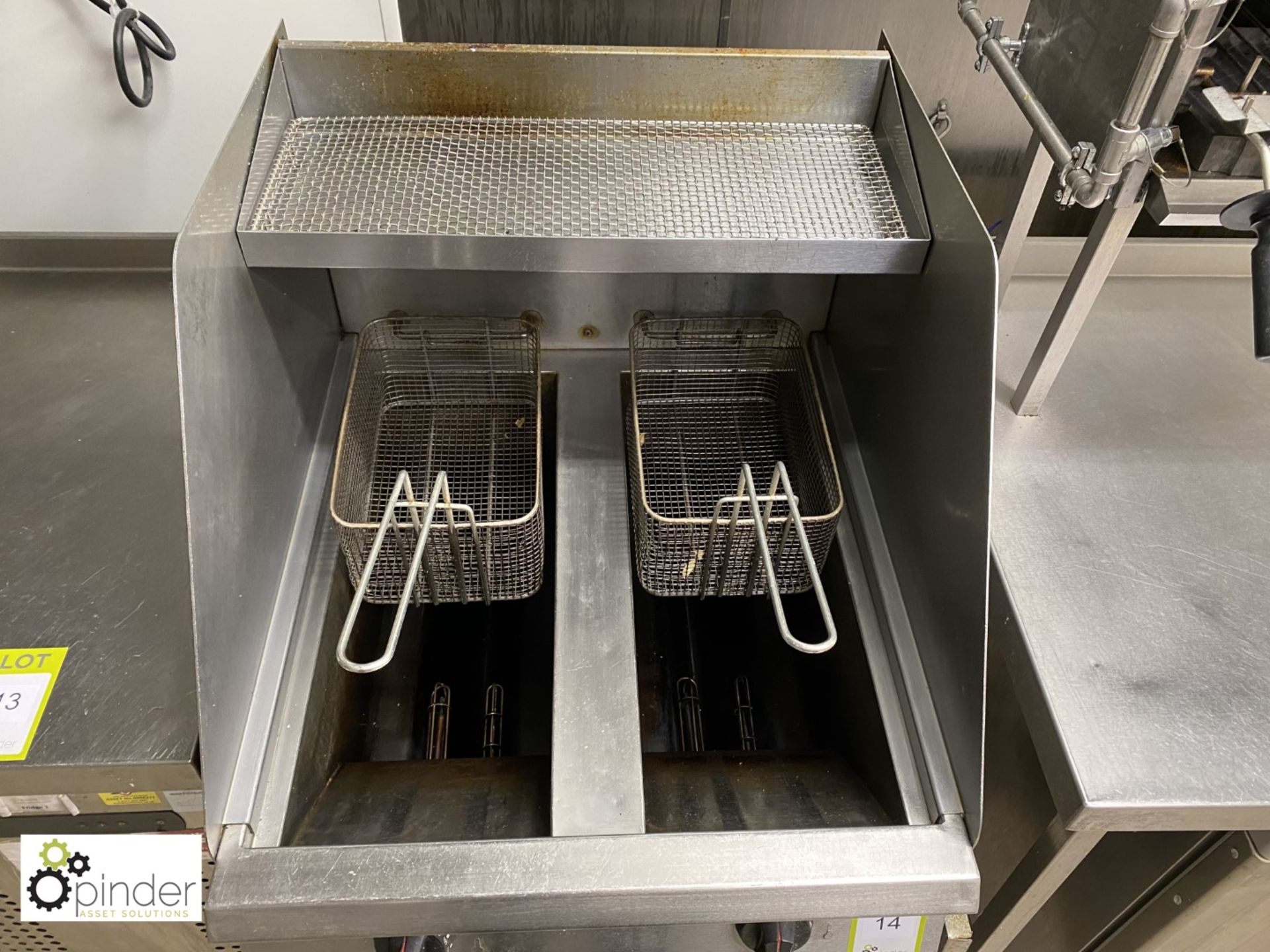 Falcon stainless steel gas fired twin basket Deep Fat Fryer (located in Kitchen on ground floor) - Image 2 of 2