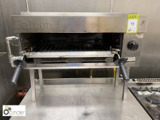Falcon Dominator stainless steel Grill, mounted on stainless steel preparation table, 900mm x