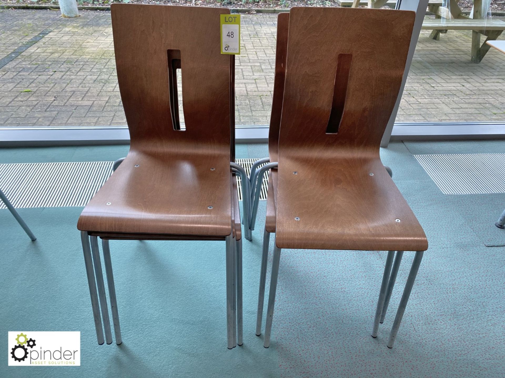 6 mahogany style Refectory Chairs (located in Canteen on ground floor)