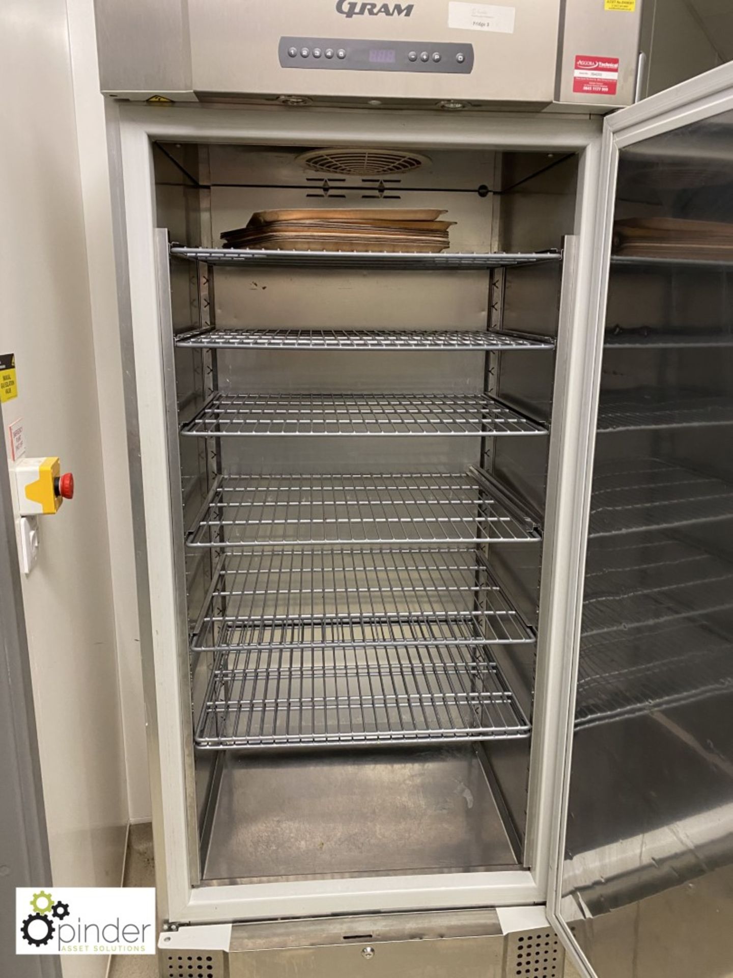 Gram stainless steel multi-shelf single door Fridge (located in Kitchen on ground floor) - Image 2 of 3