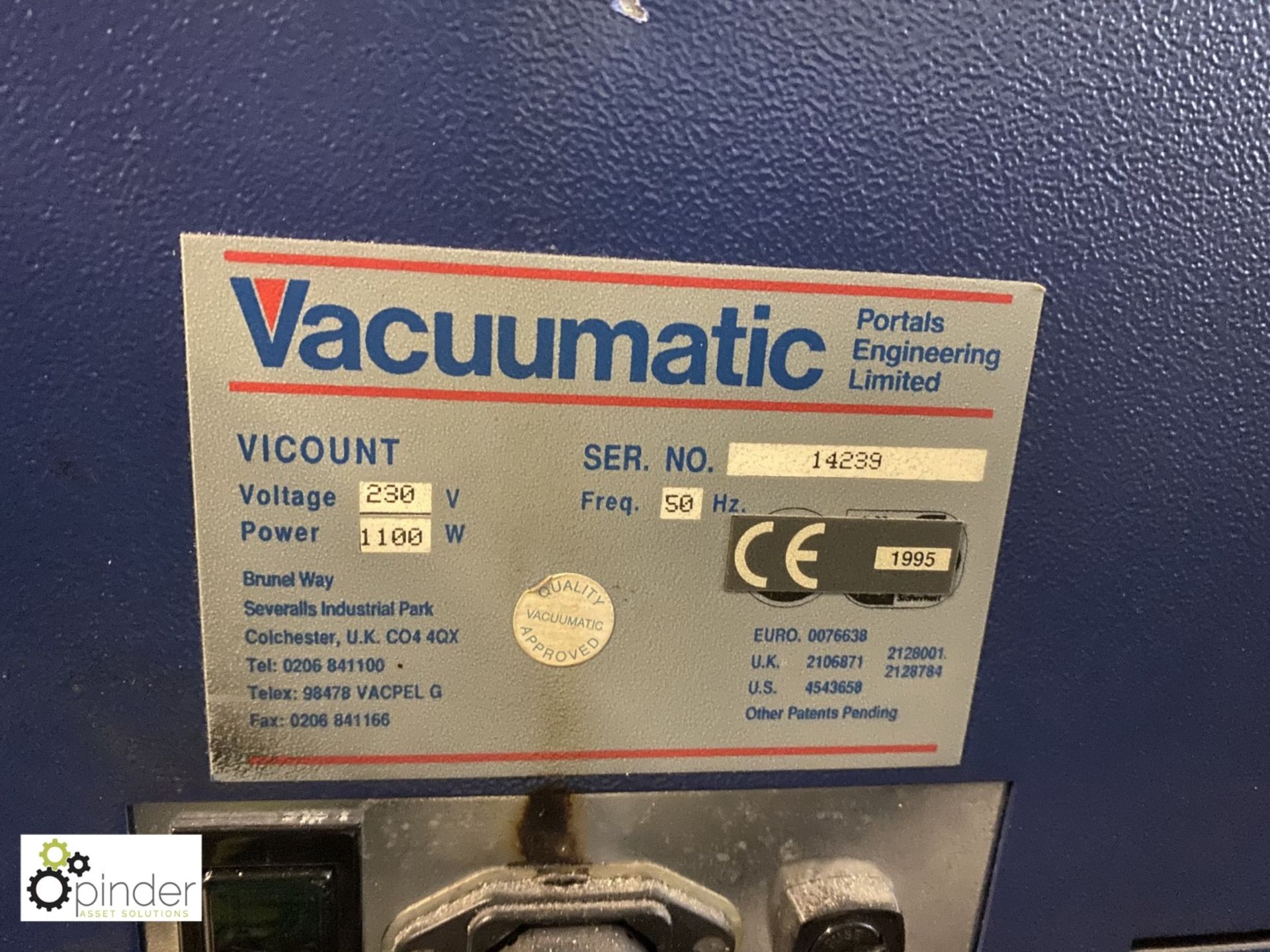 Vacuumatic Vicount Sheet Counter and Tabber, 240volts, serial number 14239 - Image 8 of 8