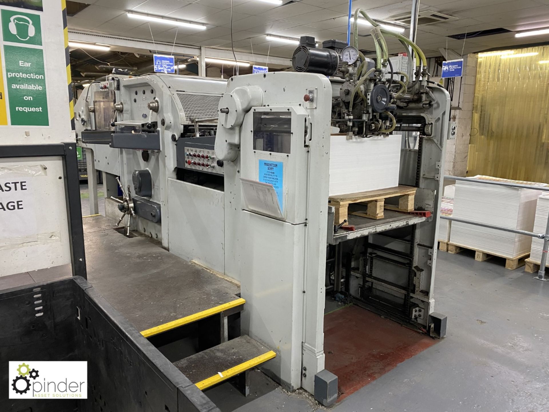 Bobst SP900E-180T Auto Die Cutter, year 1975, serial number 515205, rebuilt July 2003, maximum 900mm - Image 3 of 22