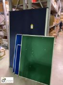 4 various upholstered Noticeboards