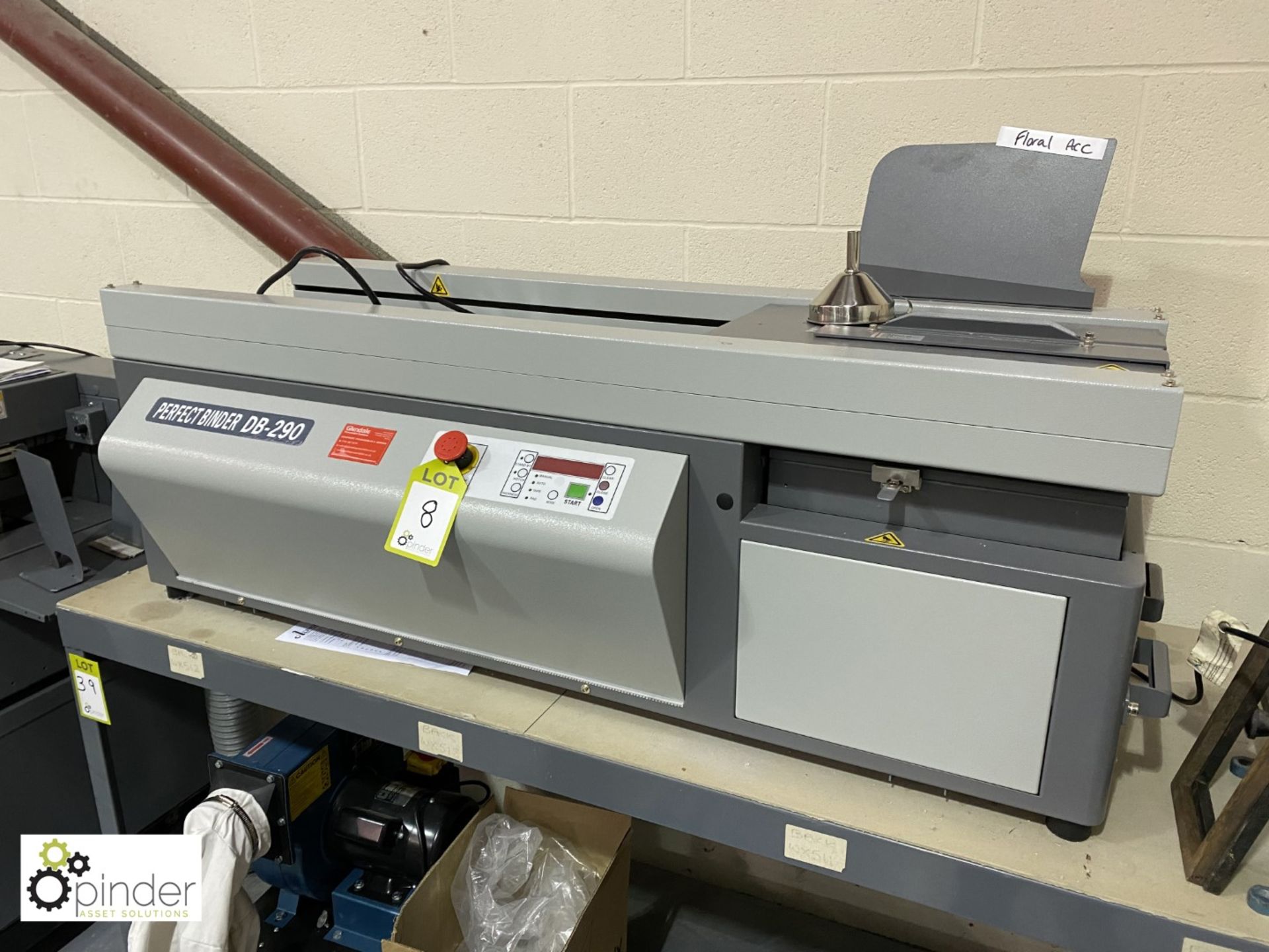 Duplo DB-290 Perfect Binder, Year 2018, serial number 2018290056, with Clarke waste extractor/ - Image 6 of 7