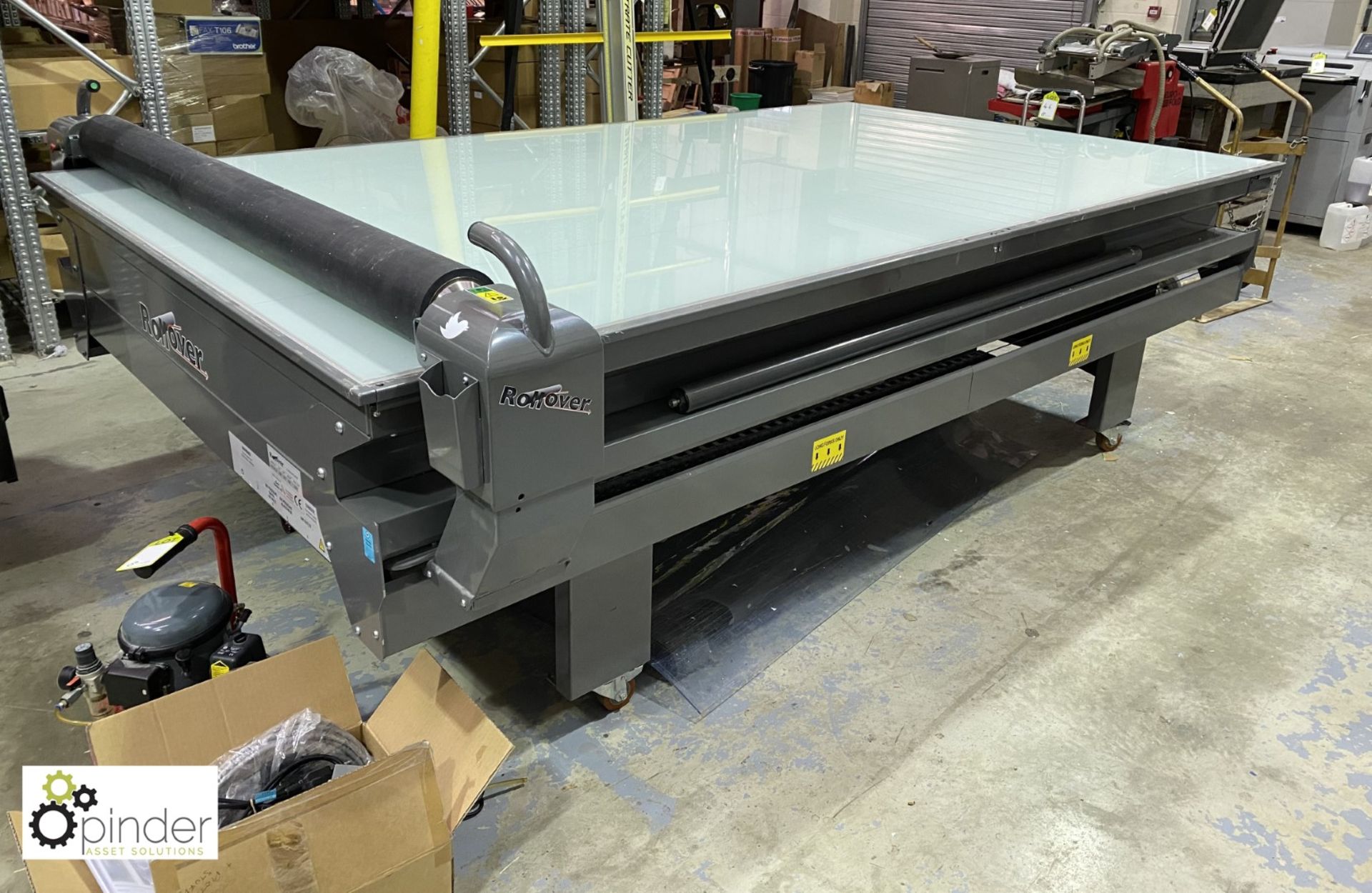 Rollover Flat Bed Applicator, 240volts, 3000mm x 1700mm table size, year 2014, serial number - Image 2 of 8