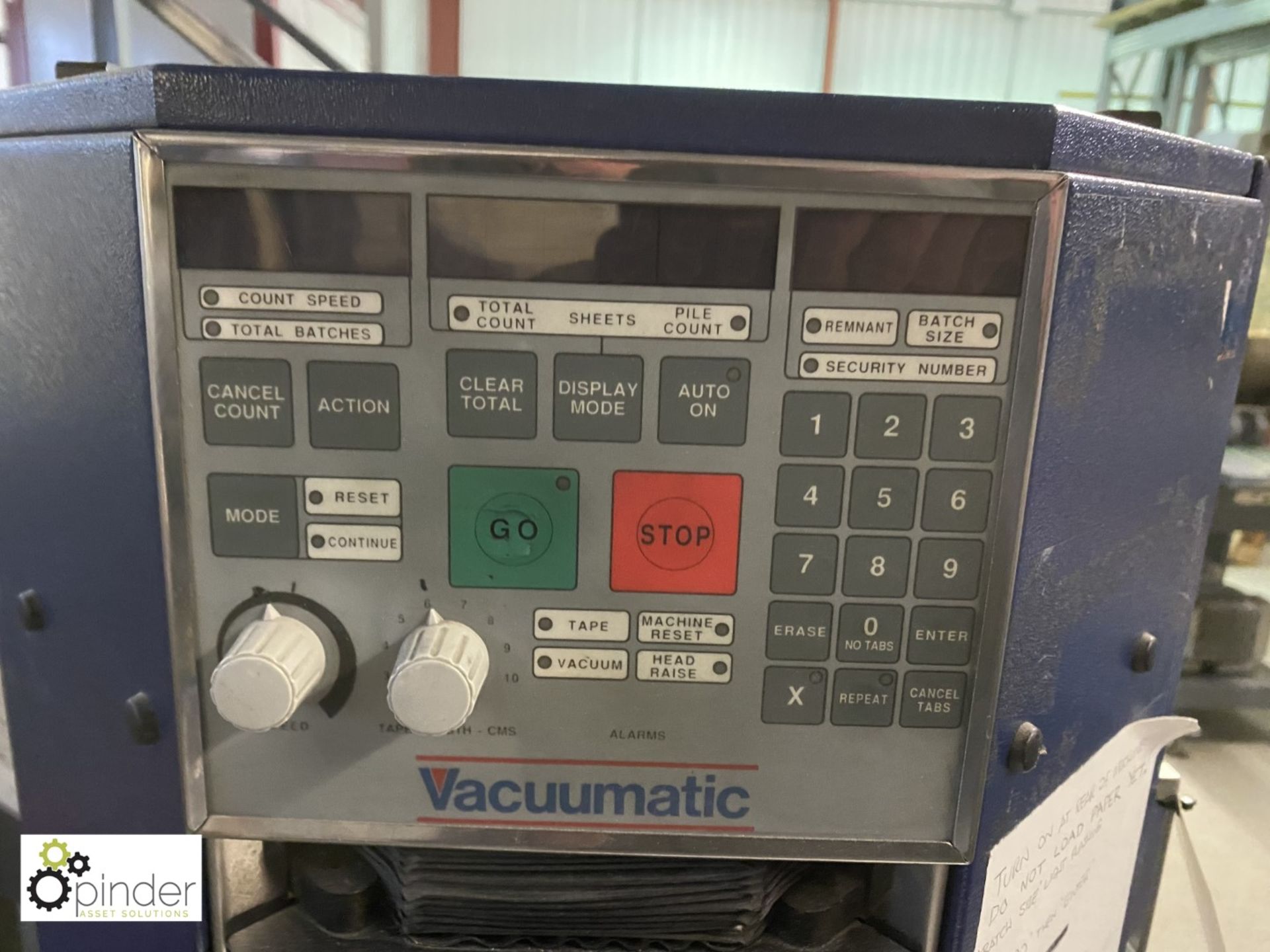 Vacuumatic Vicount Sheet Counter and Tabber, 240volts, serial number 14239 - Image 4 of 8