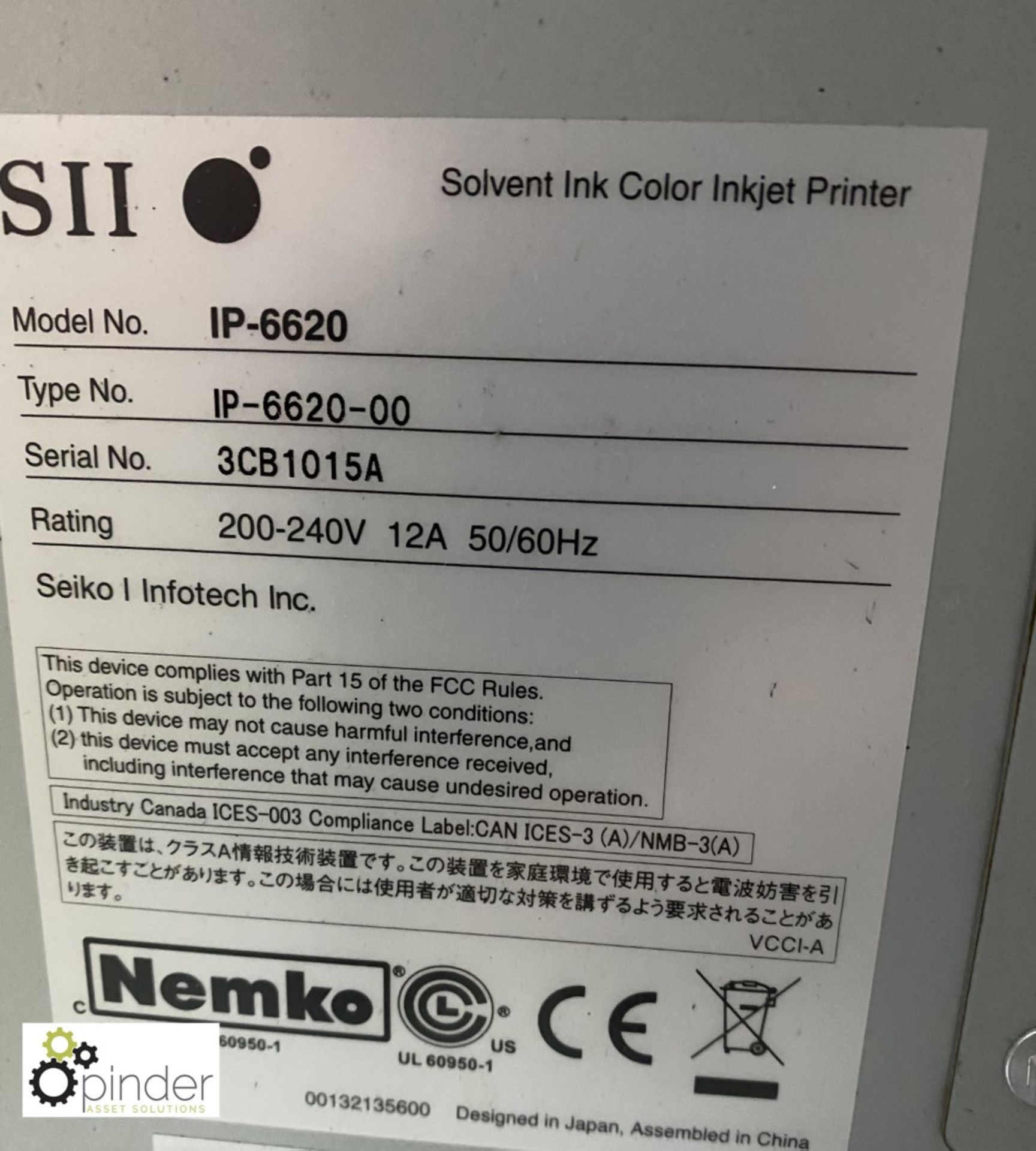 Seiko Infotech Color Painter M-64S IP-6620 Wide Format Solvent Ink Colour Inkjet Printer, 64in - Image 12 of 14
