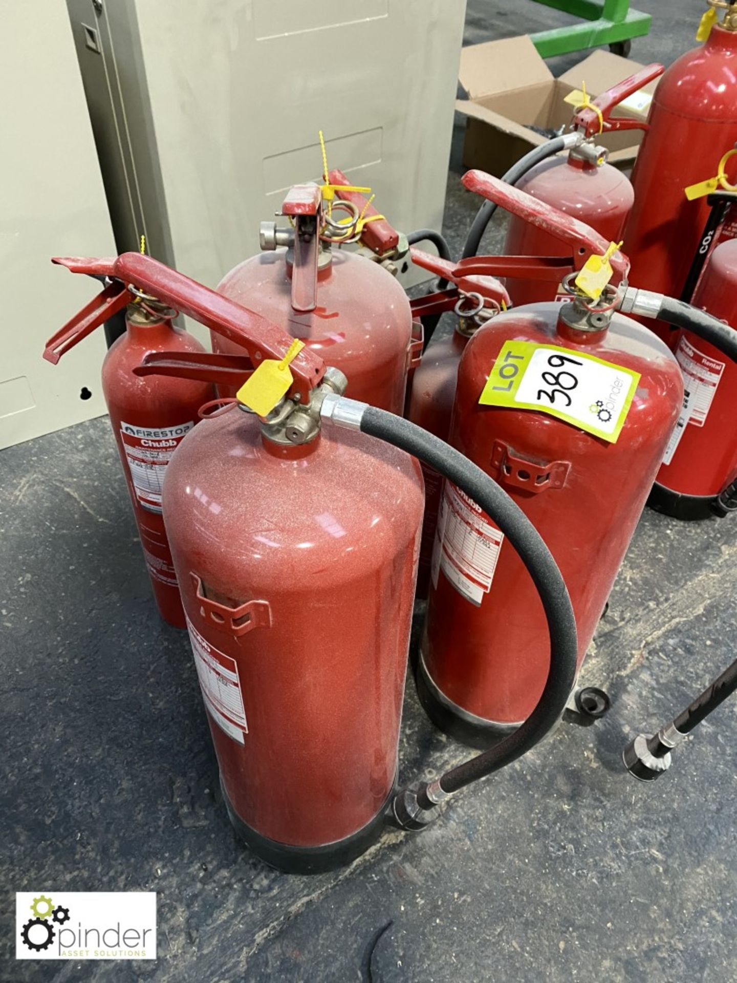 3 Powder Fire Extinguishers and 3 CO2 Fire Extinguishers