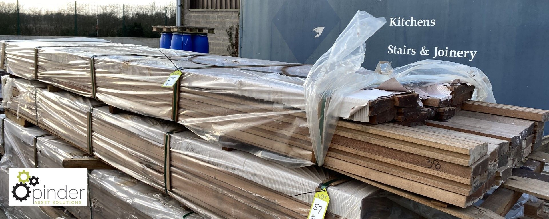 38 lengths Keruing Hardwood Profile for external door surrounds, 155mm wide x 4280mm long