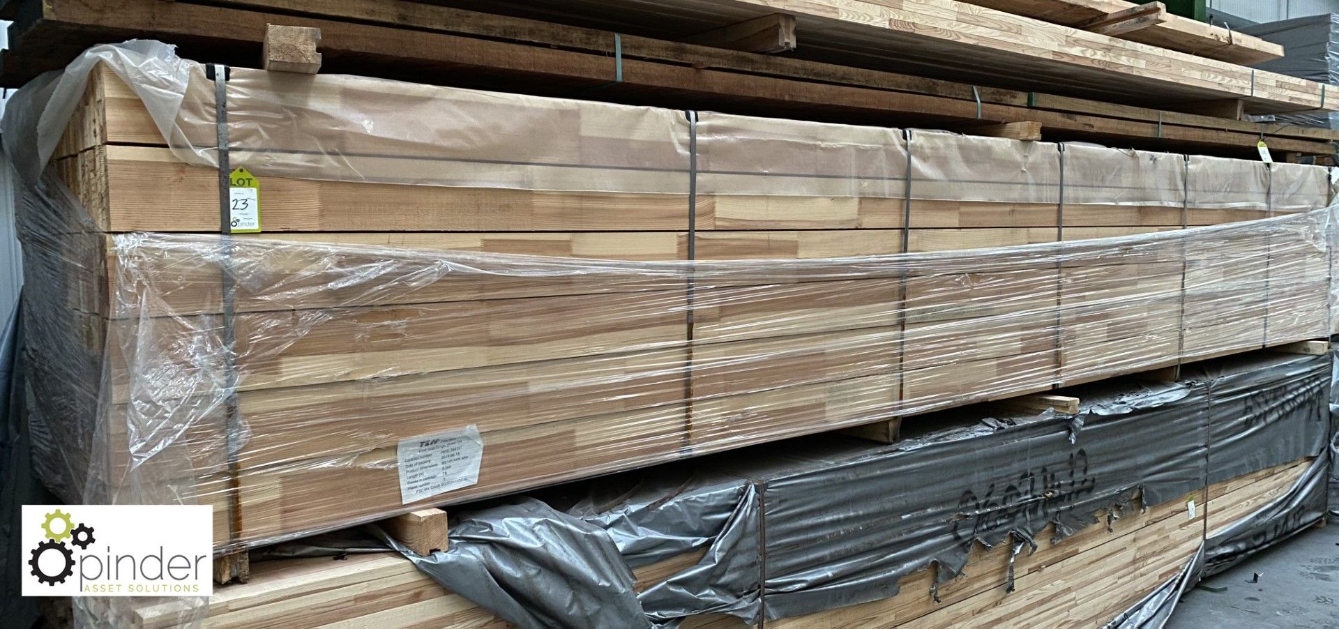 78 lengths Engineered Laminated Redwood, 80mm wide x 145mm deep x 6000mm long, 5.429m³