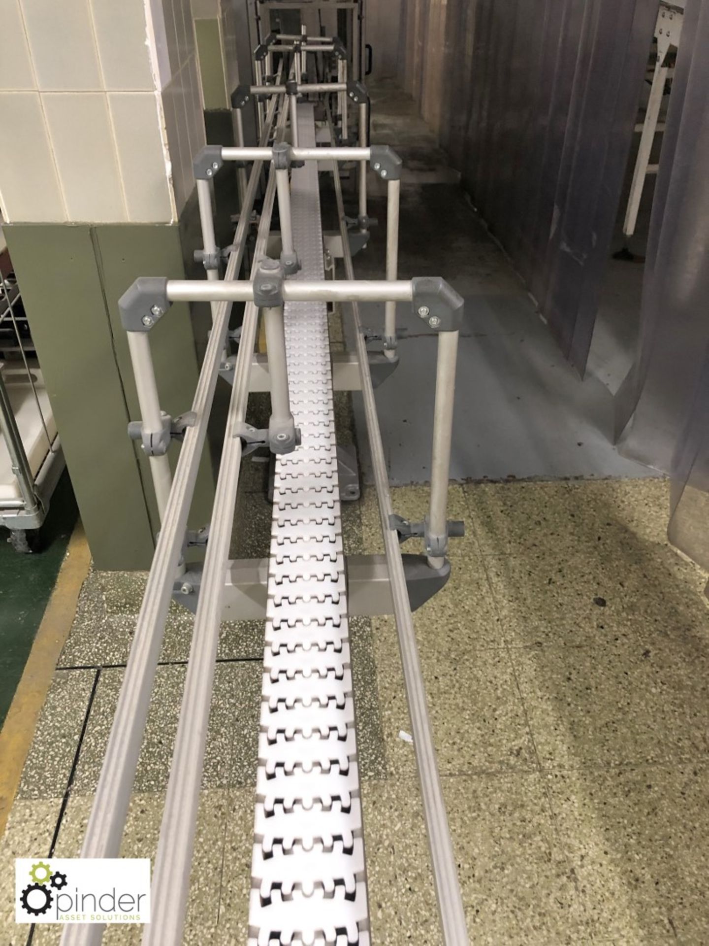 Stainless steel Intralox Conveyor Unit, with 90° turn, 4.7m to arc, arc to end 2.1m (please note - Image 5 of 6