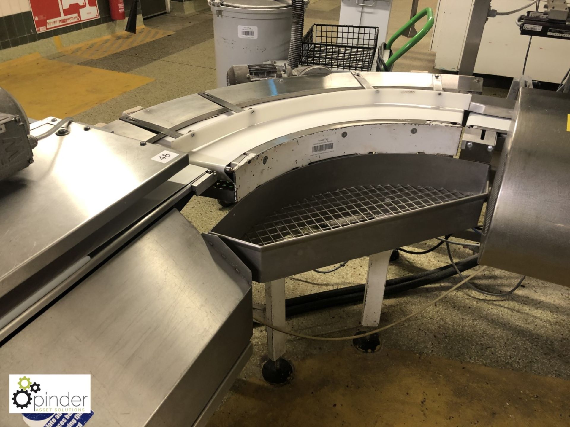 Stainless steel Cereal Bar Turning Belt Conveyor and 90° Conveyor Unit (please note there is a - Image 4 of 5