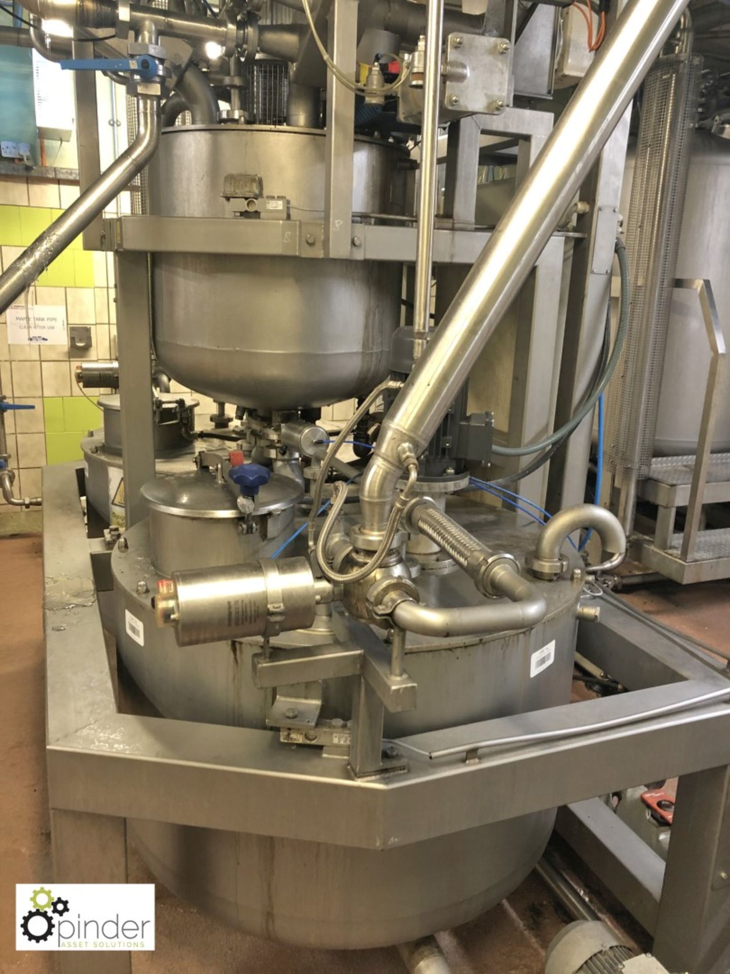 Liquor Mixing System, with Hosokawa Terbraak Coolmix twin special 200, 2 x 200litre stainless - Image 7 of 15