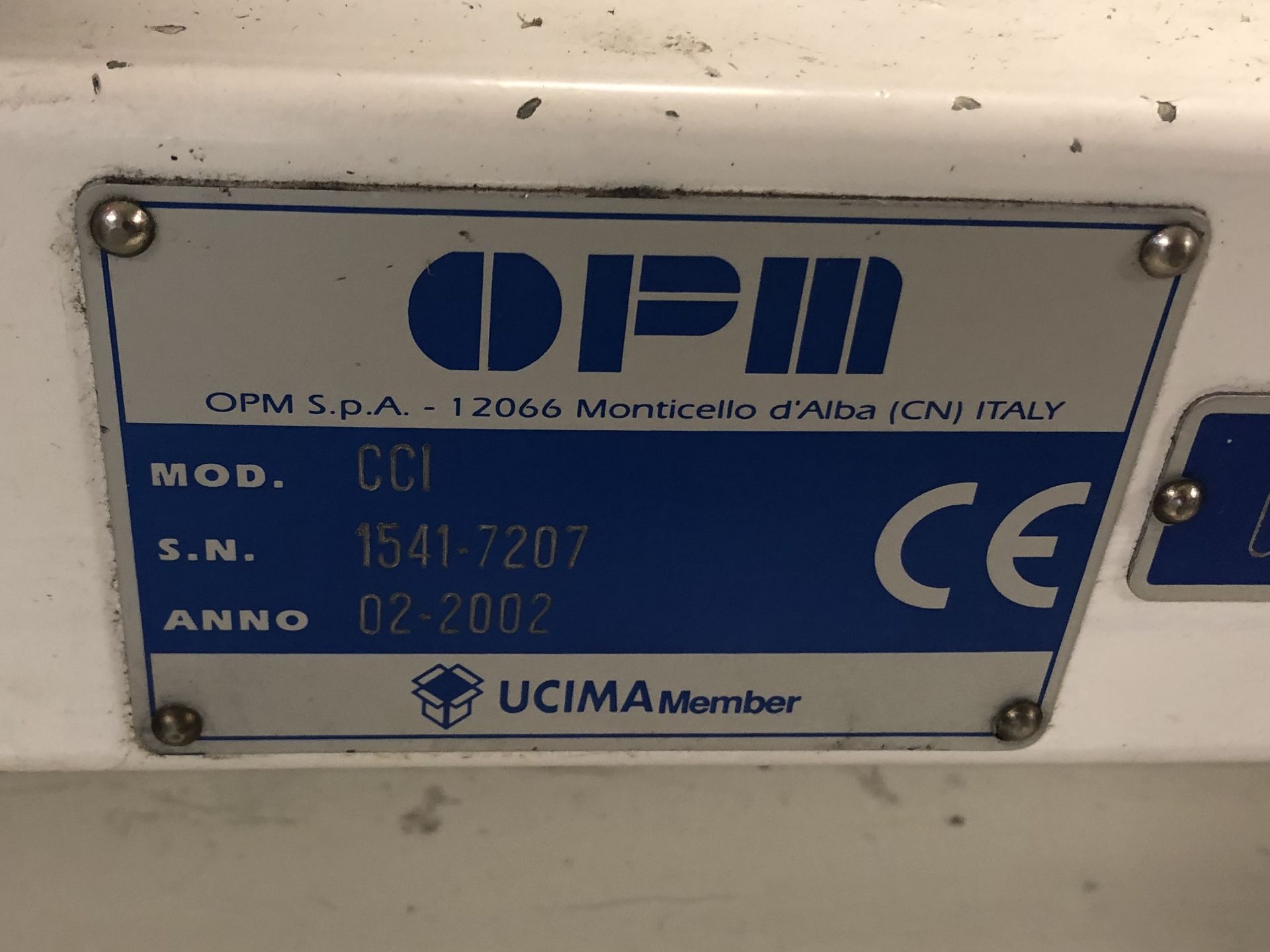 OPM CCL Carton Sealer, year 2000, with Nordson Vista glue system (please note there is a lift out - Image 9 of 9
