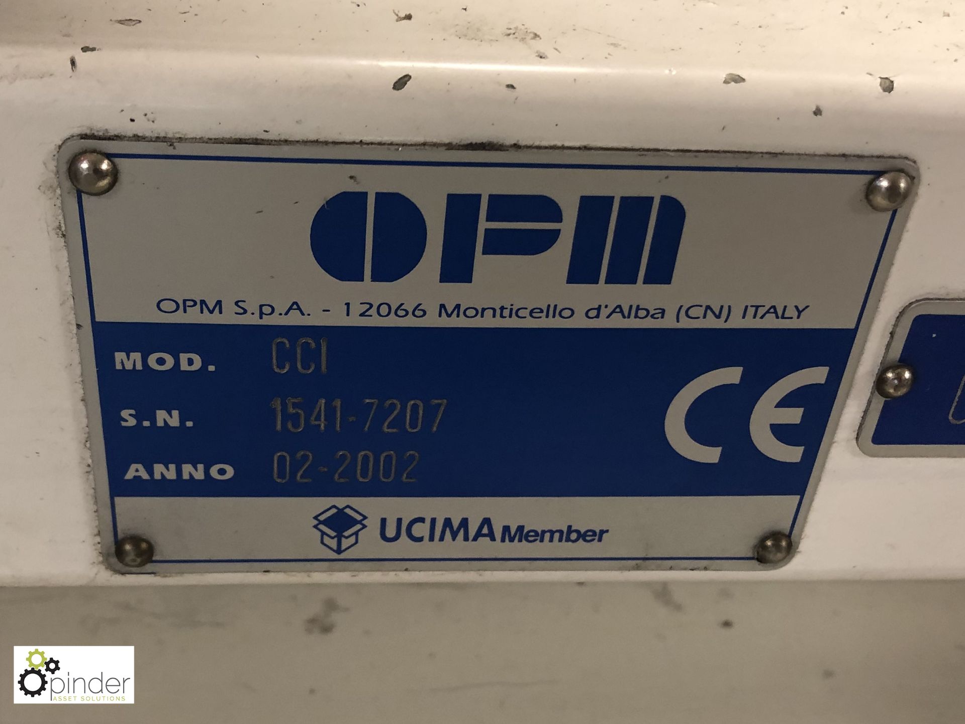OPM CCL Carton Sealer, year 2000, with Nordson Vista glue system (please note there is a lift out - Image 8 of 9