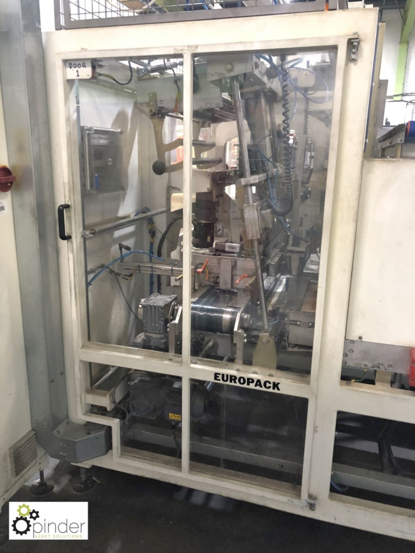 Bradman Lake Europack Carton Sealer, year 2005, serial number 05-10926E and shrink tunnel (please - Image 4 of 28