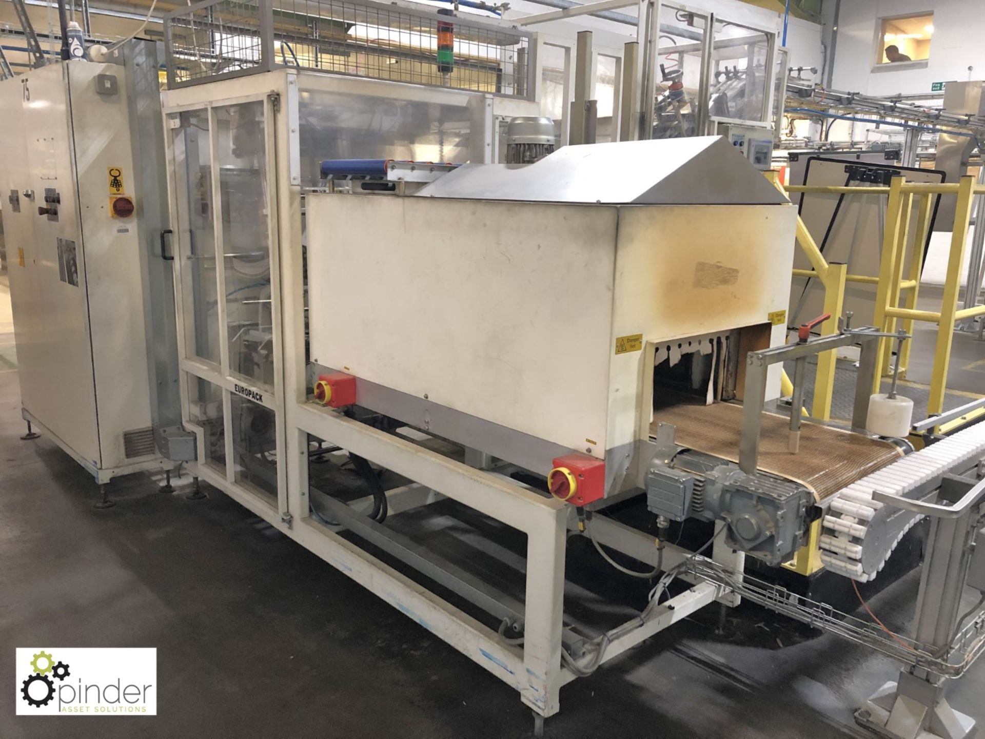 Bradman Lake Europack Carton Sealer, year 2005, serial number 05-10926E and shrink tunnel (please - Image 3 of 28