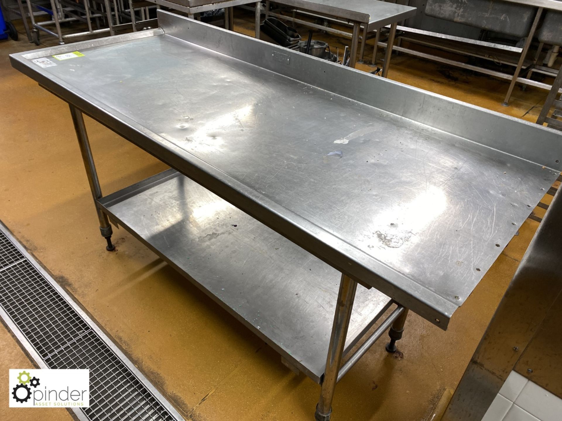 Benham stainless steel Table, 1840mm x 700mm, with shelf under (located in Pot Wash Room) - Image 2 of 2