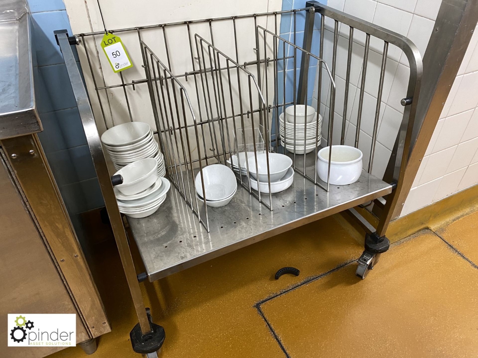 Stainless steel Crockery Trolley (located in Main Kitchen) - Image 2 of 2