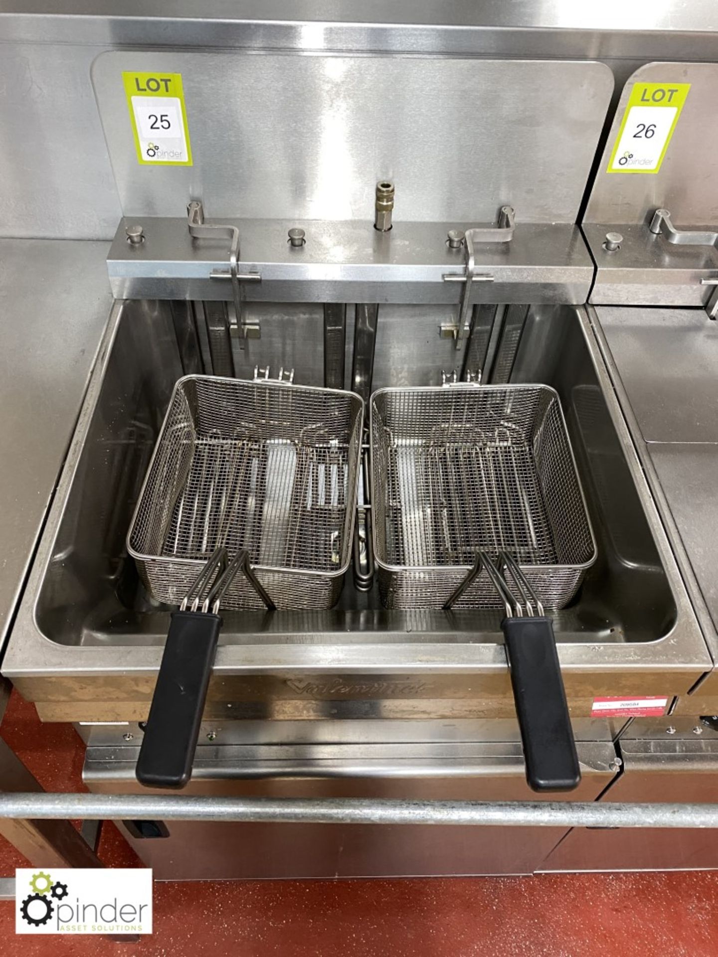 Valentine mobile electric twin basket Deep Fat Fryer (located in Main Kitchen) - Image 2 of 2