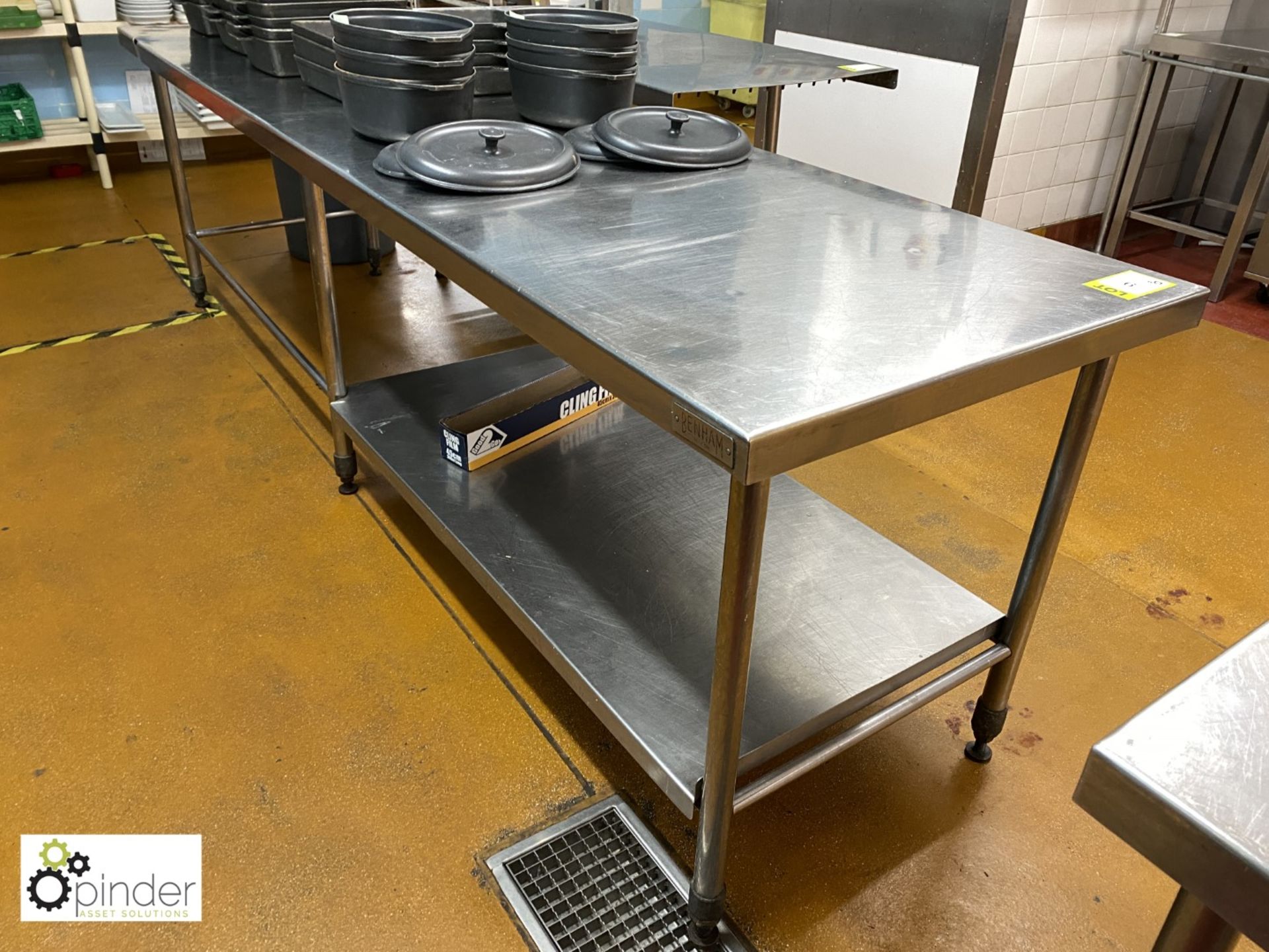 Stainless steel Preparation Table, 2900mm x 760mm (located in Main Kitchen) - Image 2 of 2