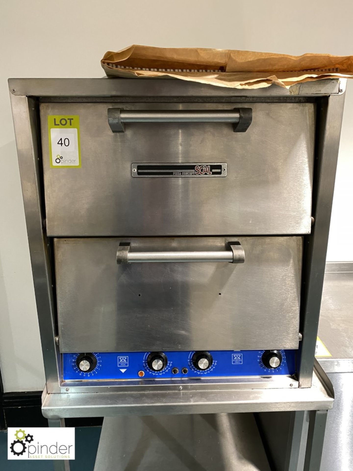 Bakers Pride Pizza Concept P44 double door 4-deck Pizza Oven, 240volts, 32A with stainless steel - Image 2 of 6