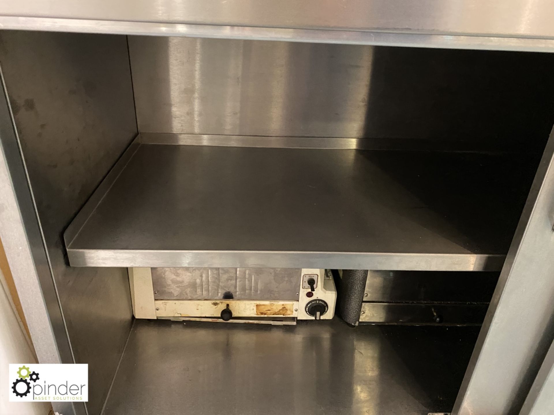 Stainless steel double door 2-shelf Cabinet, 1500mm x 650mm (located in Canteen Servery) - Image 2 of 2