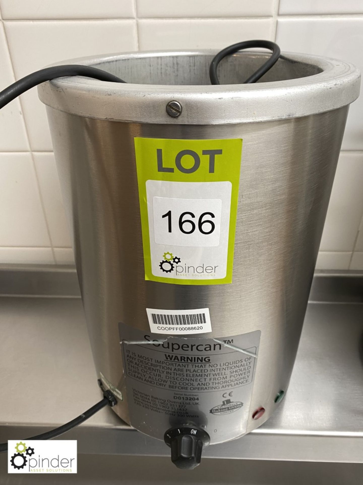 Soupercan Soup Kettle, 240volts (located in Main Kitchen)