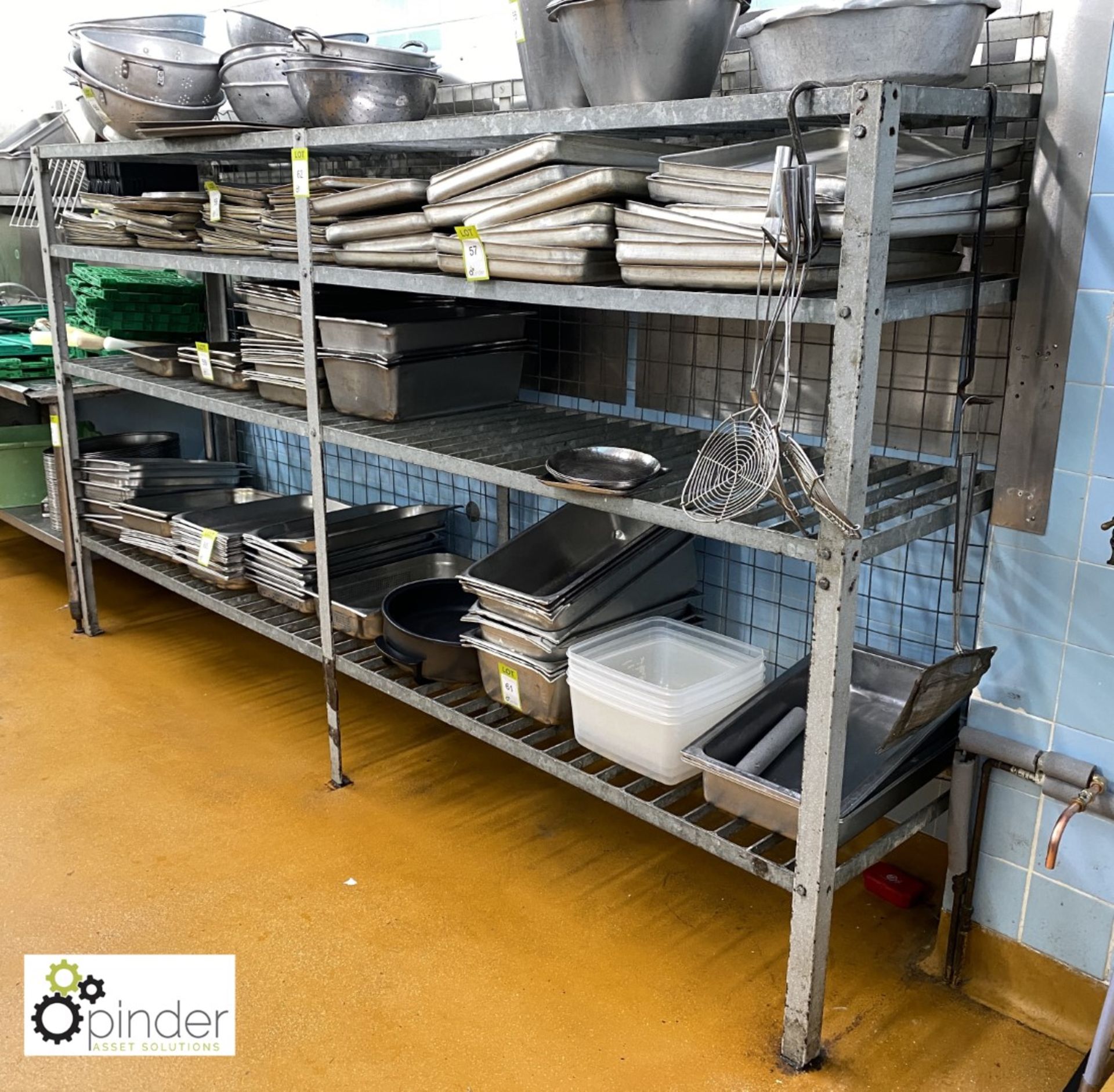 4-tier Pot Rack, 3050mm x 600mm (located in Pot Wash Room) - Image 2 of 2