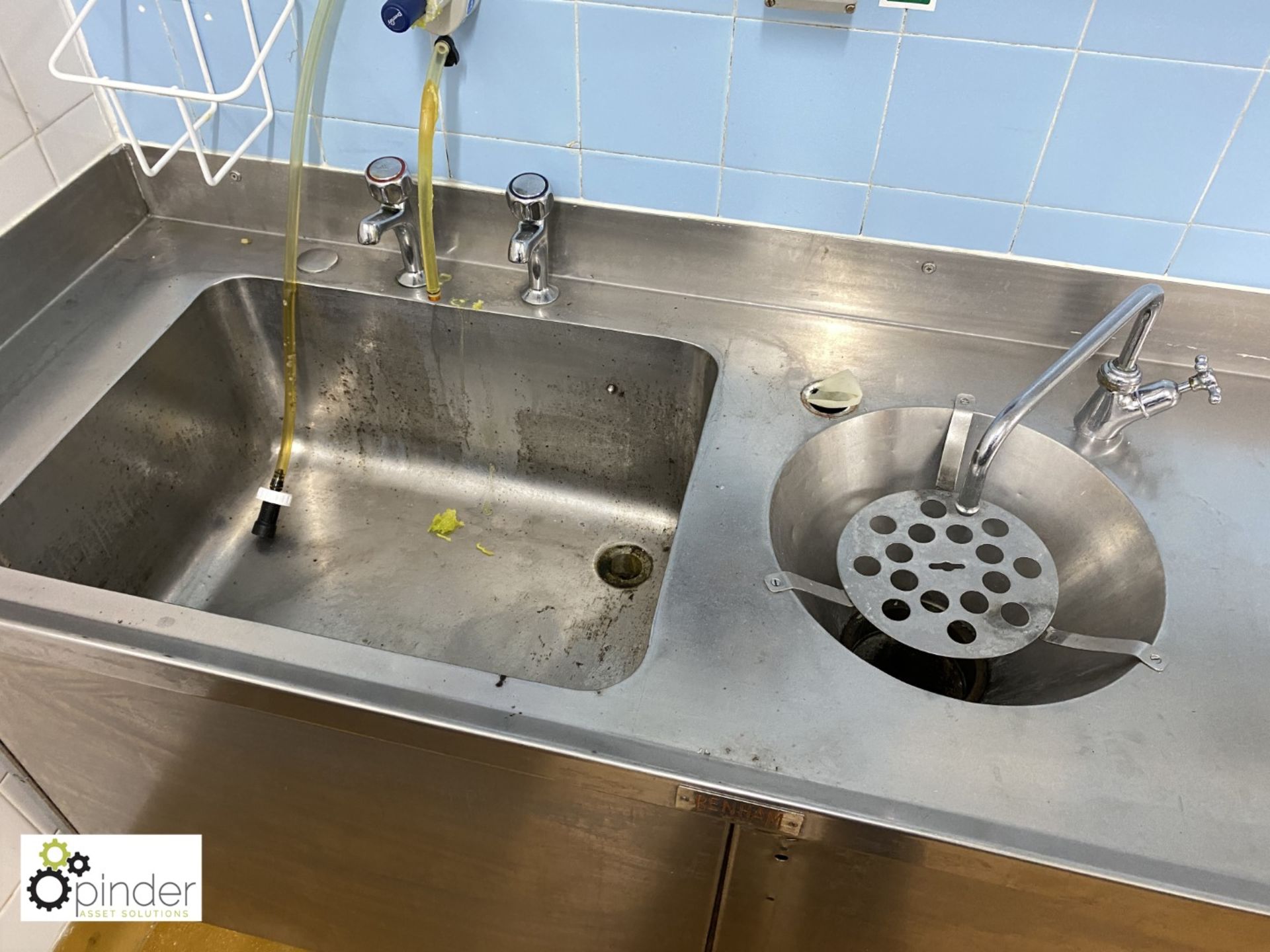 Benham stainless steel single bowl Sink Unit, 1700mm x 600mm (located in Main Kitchen) - Image 2 of 3