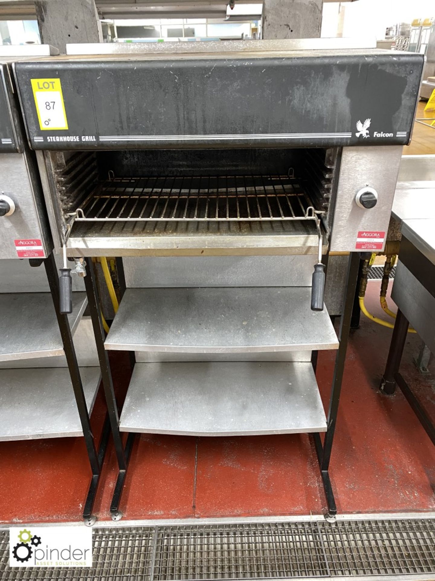 Falcon gas fired Steakhouse Grill, with 2-shelf stand (located in Main Kitchen) - Image 2 of 2