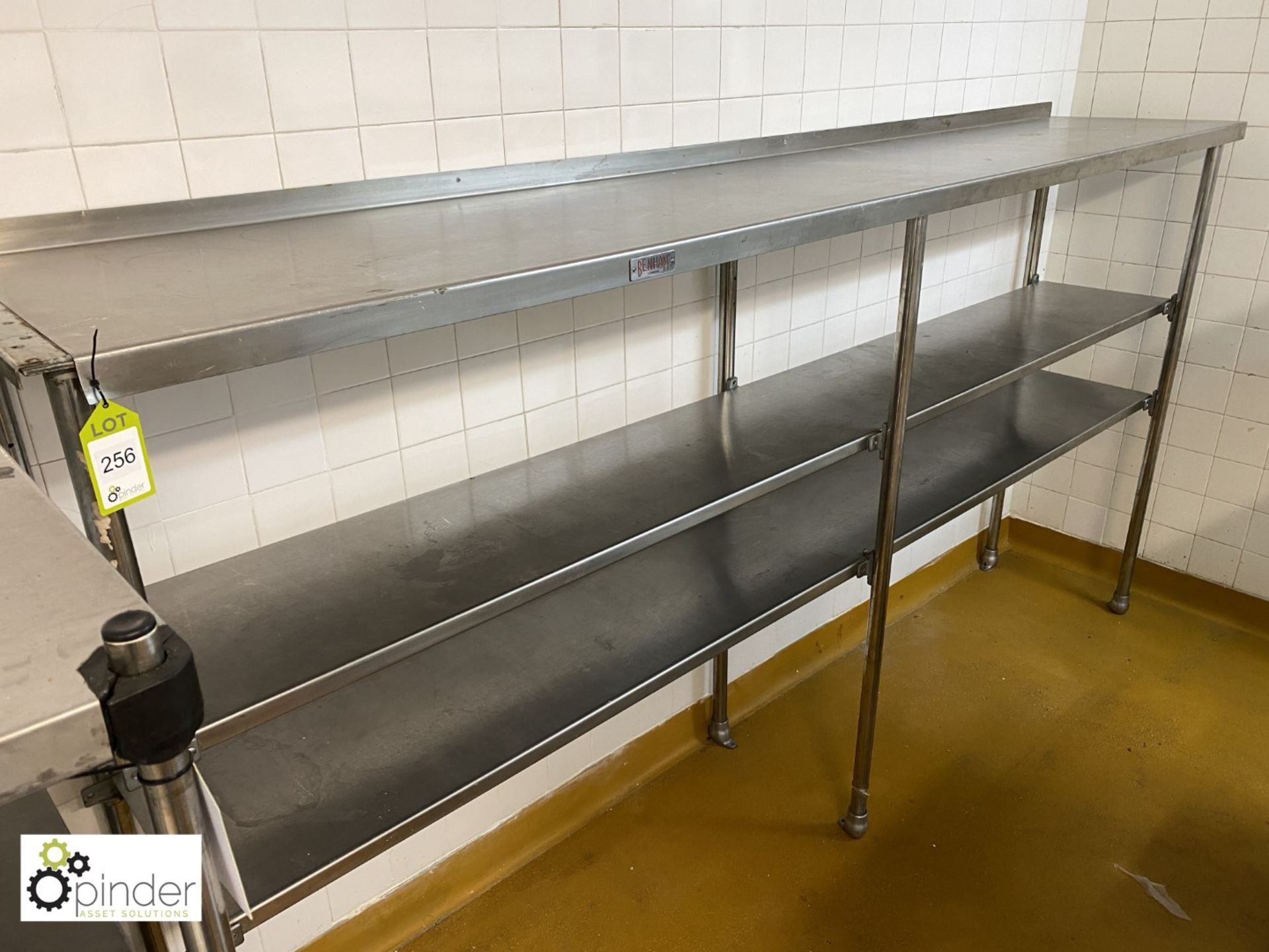 Benham stainless steel 3-shelf Rack, 3170mm x 440mm (located in Rear Storage Area) - Image 2 of 2