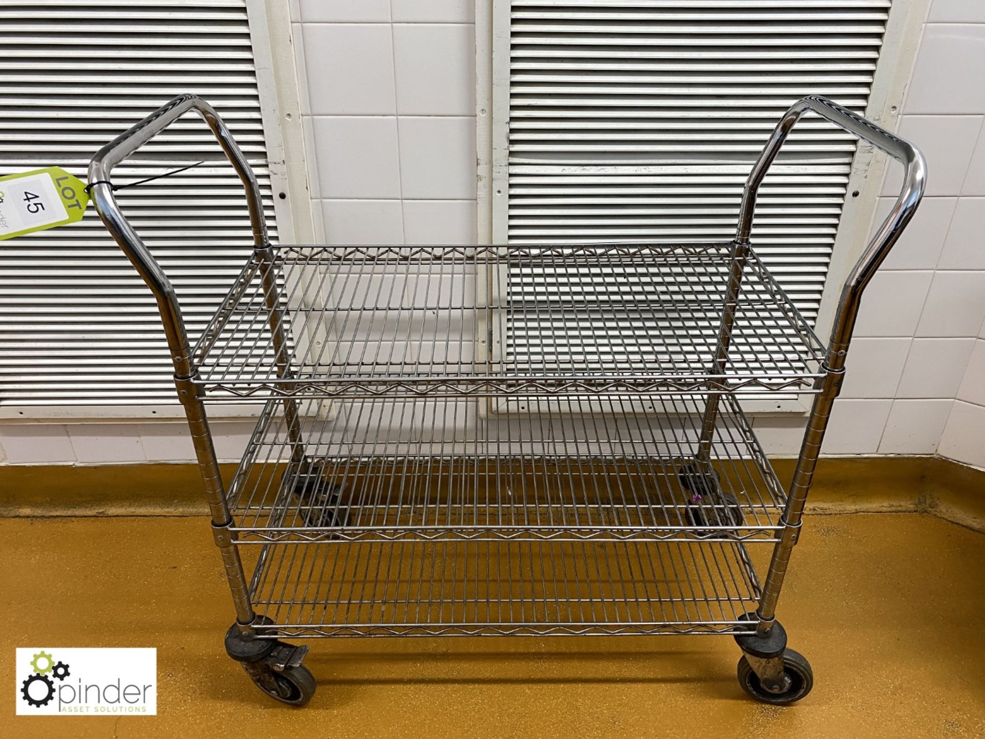 Tubular framed 3-tier Trolley (located in Main Kitchen)