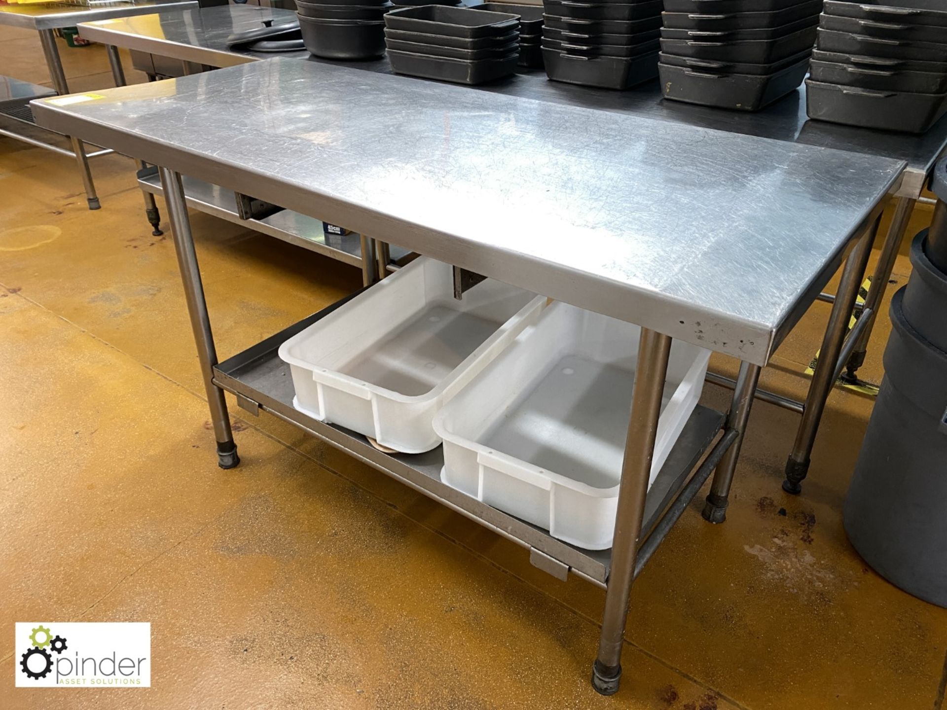 Stainless steel Preparation Table, 1620mm x 700mm, with shelf under (located in Main Kitchen)