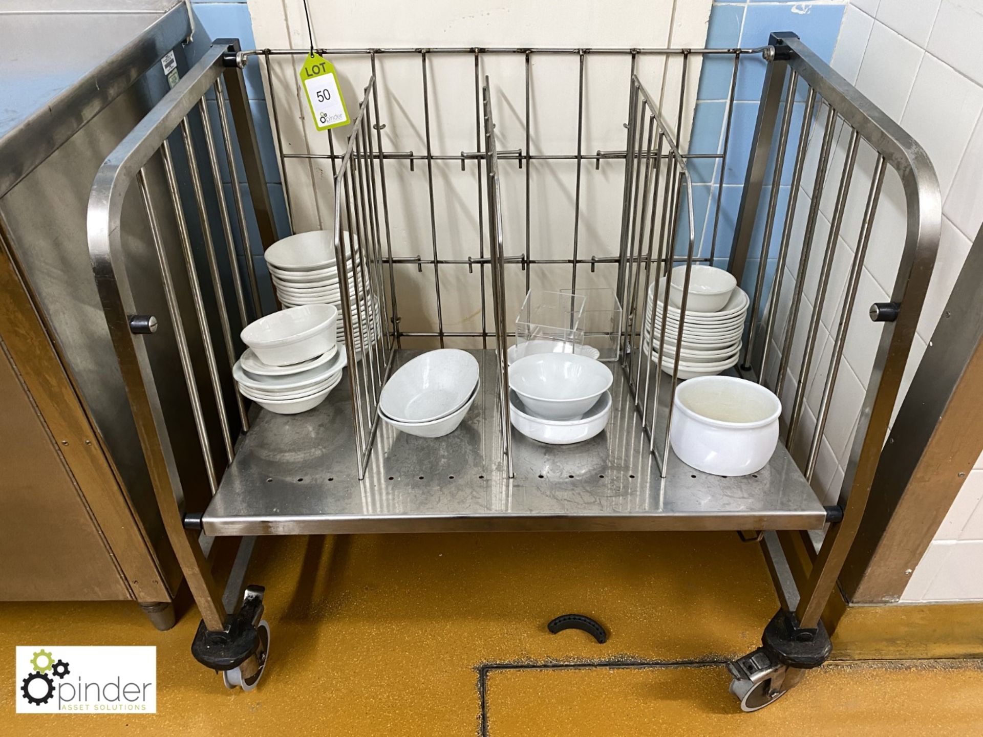 Stainless steel Crockery Trolley (located in Main Kitchen)