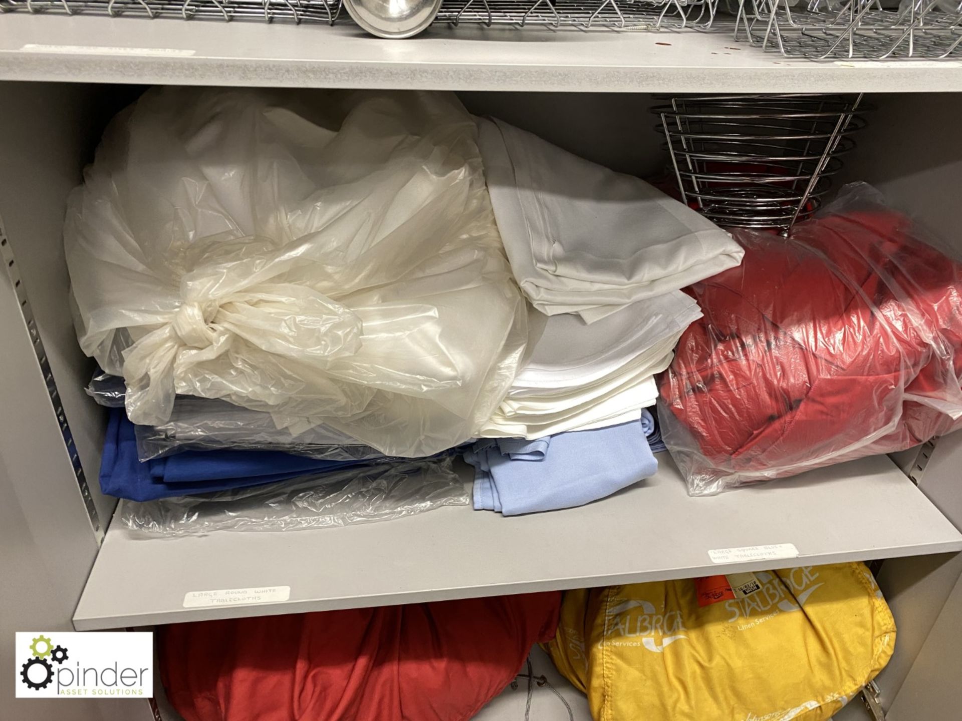 Quantity Wire Trays, Table Linen, to cabinet (located in Store Room) - Image 5 of 7