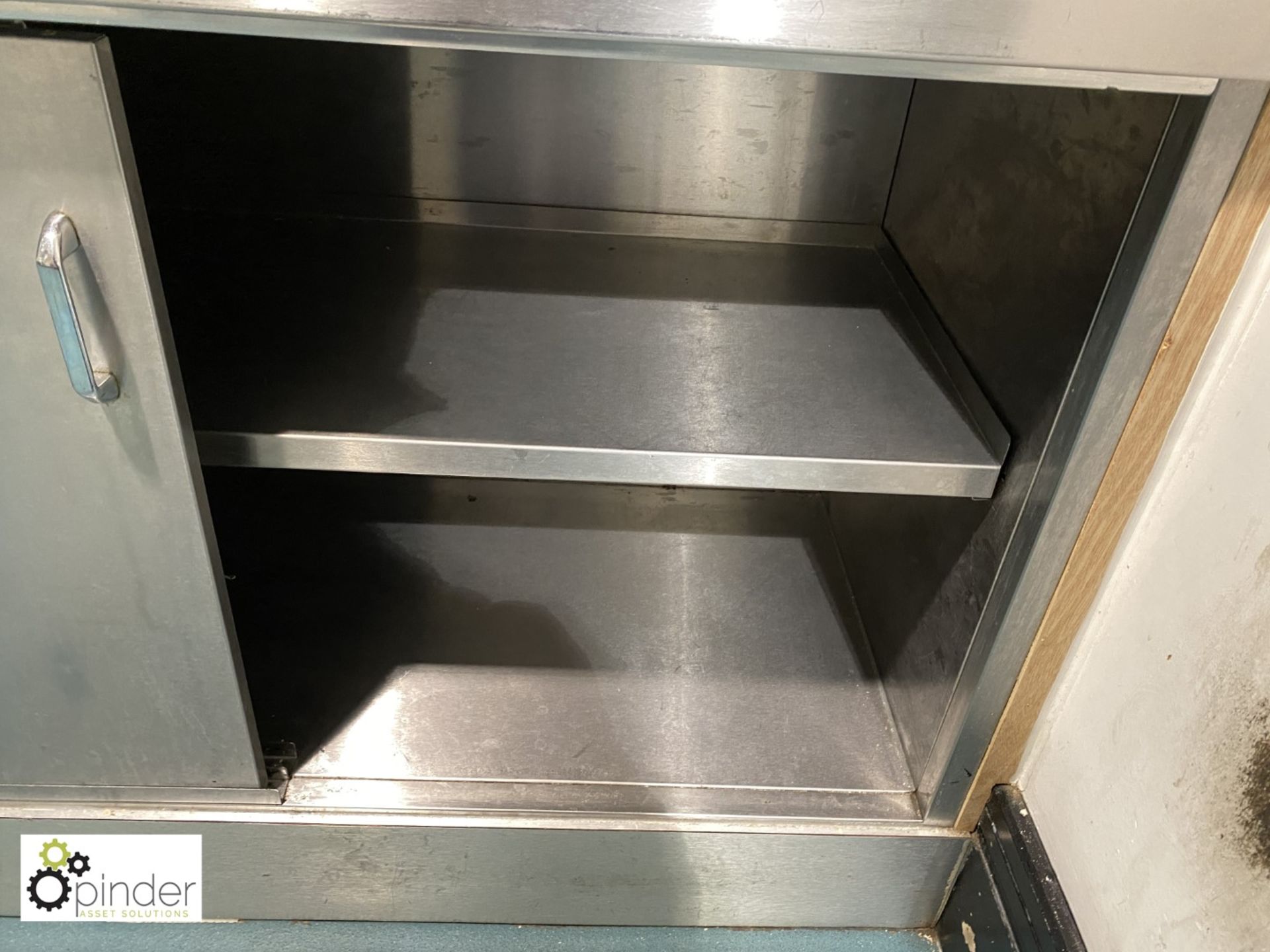 Stainless steel double door 2-shelf Cabinet, 1500mm x 650mm (located in Canteen Servery) - Image 2 of 2