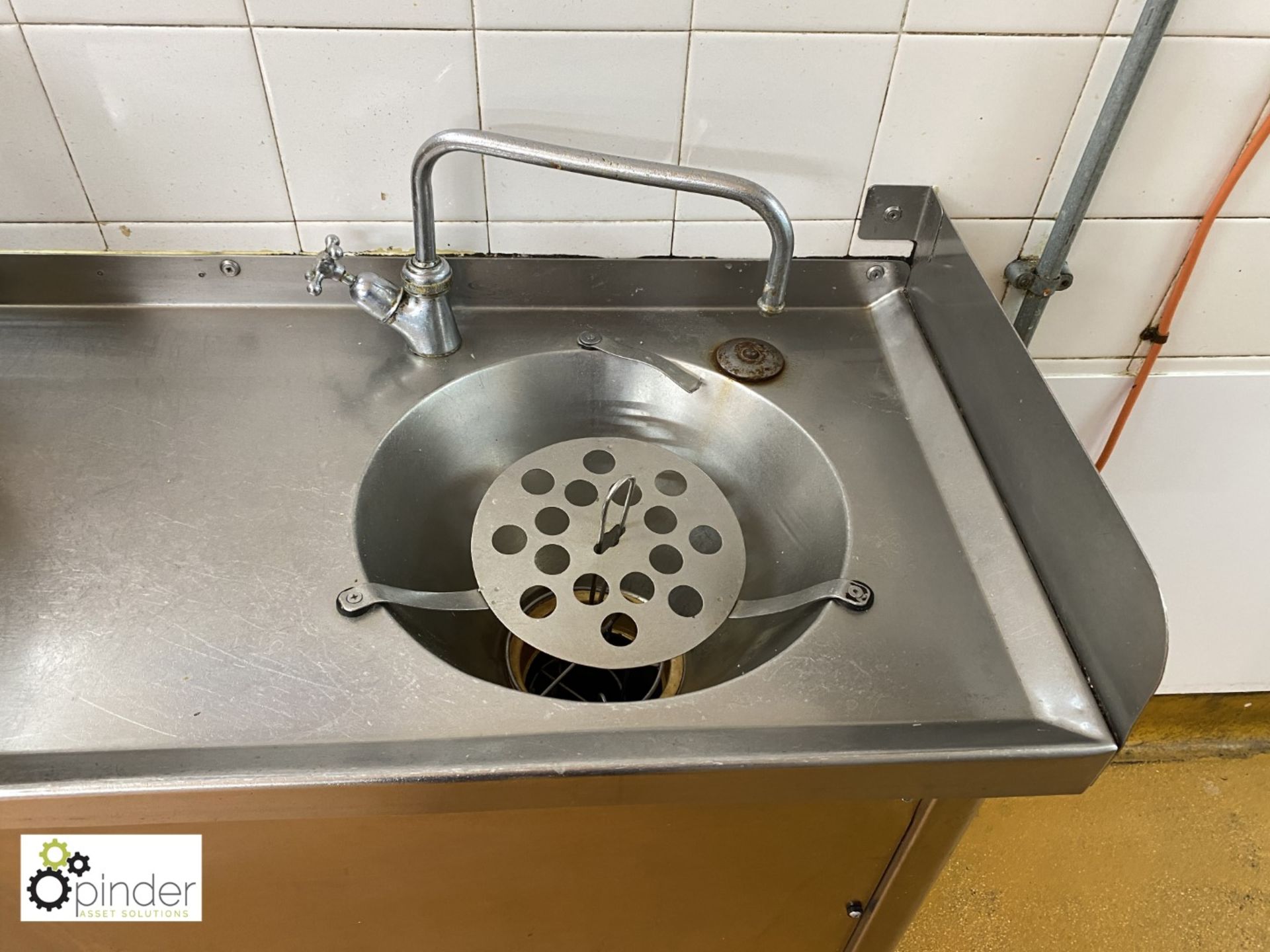Stainless steel Waste Disposal Unit, 1300mm x 460mm (located in Main Kitchen) - Image 2 of 2