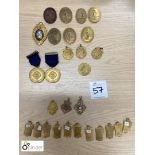 Quantity various 9K gold Co-Operative Medals including 14 various confectioners, bakers and allied