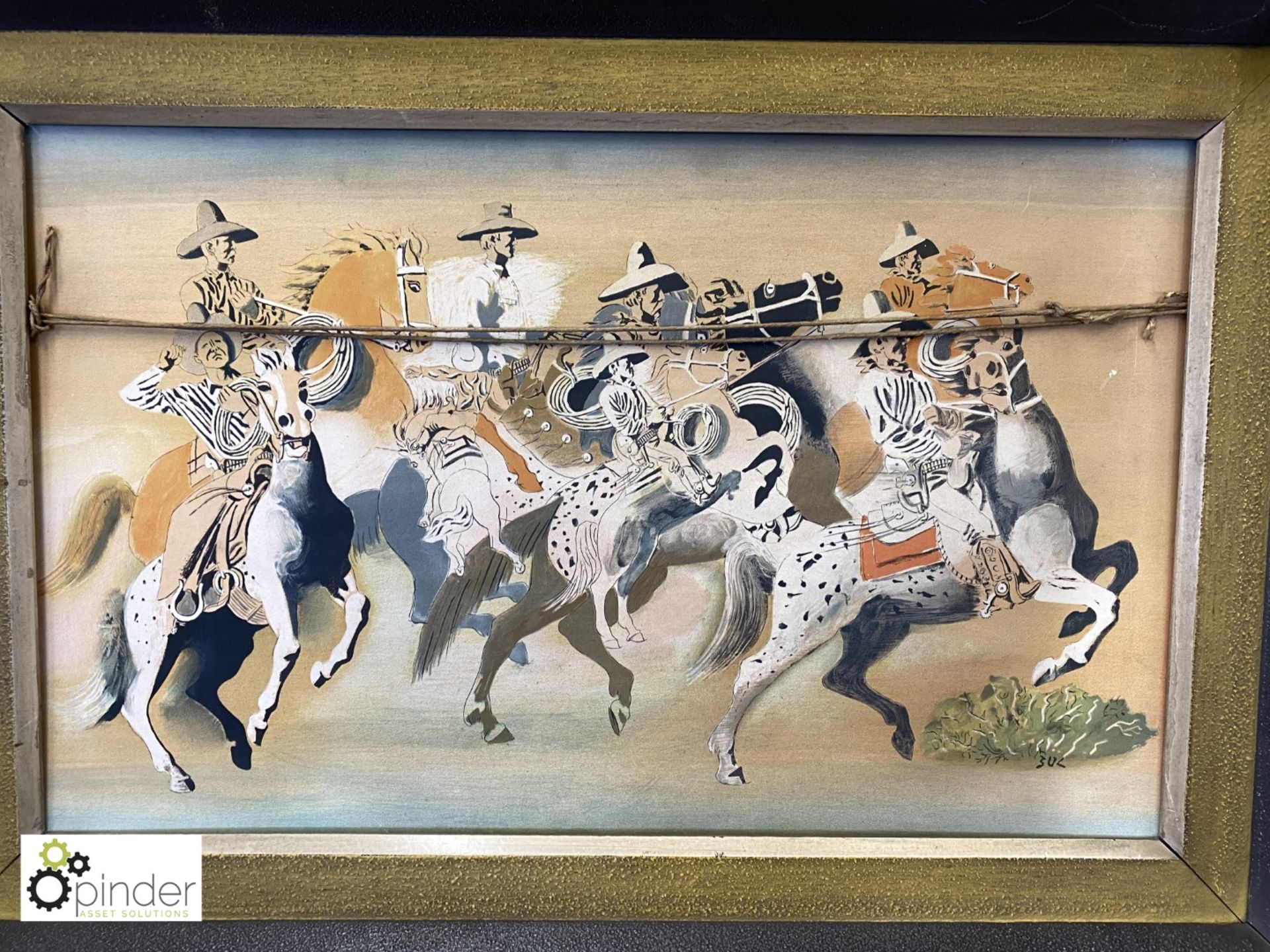 Framed Print on Board “Arizona Cowboys” by B Ulreich, 820mm x 560mm - Image 2 of 3