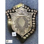 Scottish Co-Operative Wholesale Society Choir Shield, silver on wood