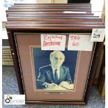 9 framed and glazed Photographs Past Presidents/Chairmen, 375mm x 440mm