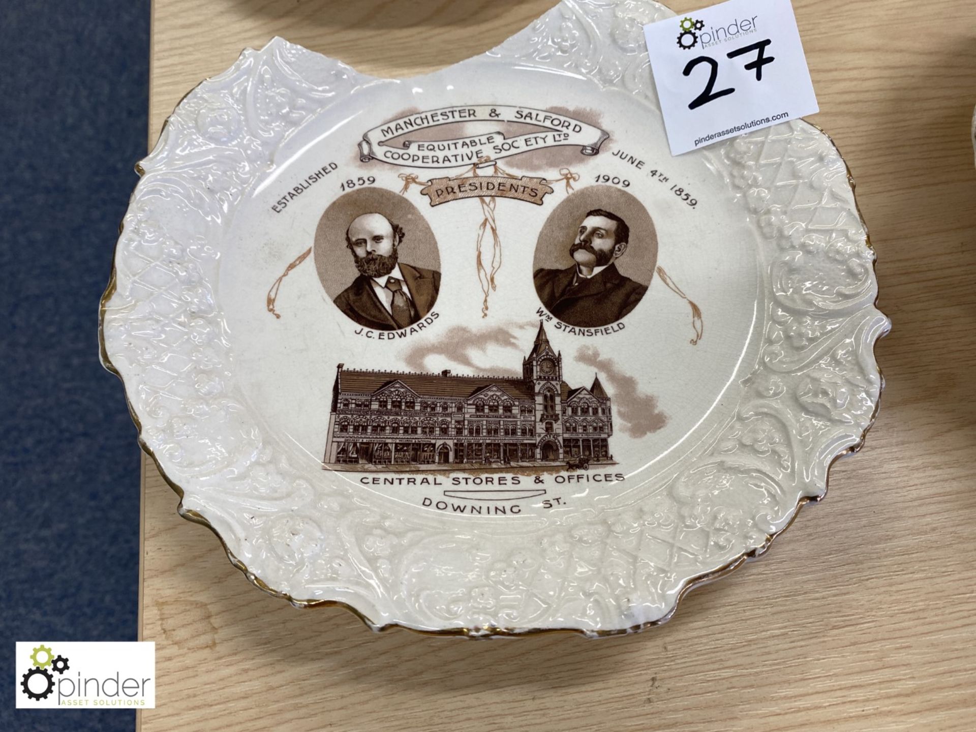 2 Coop Jubilee Commemorative Plates by CWS Longton, Co-Op Newbiggin District Dish, Coop Plate - Image 4 of 5