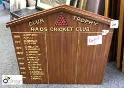 3 Cricket Club Award Boards
