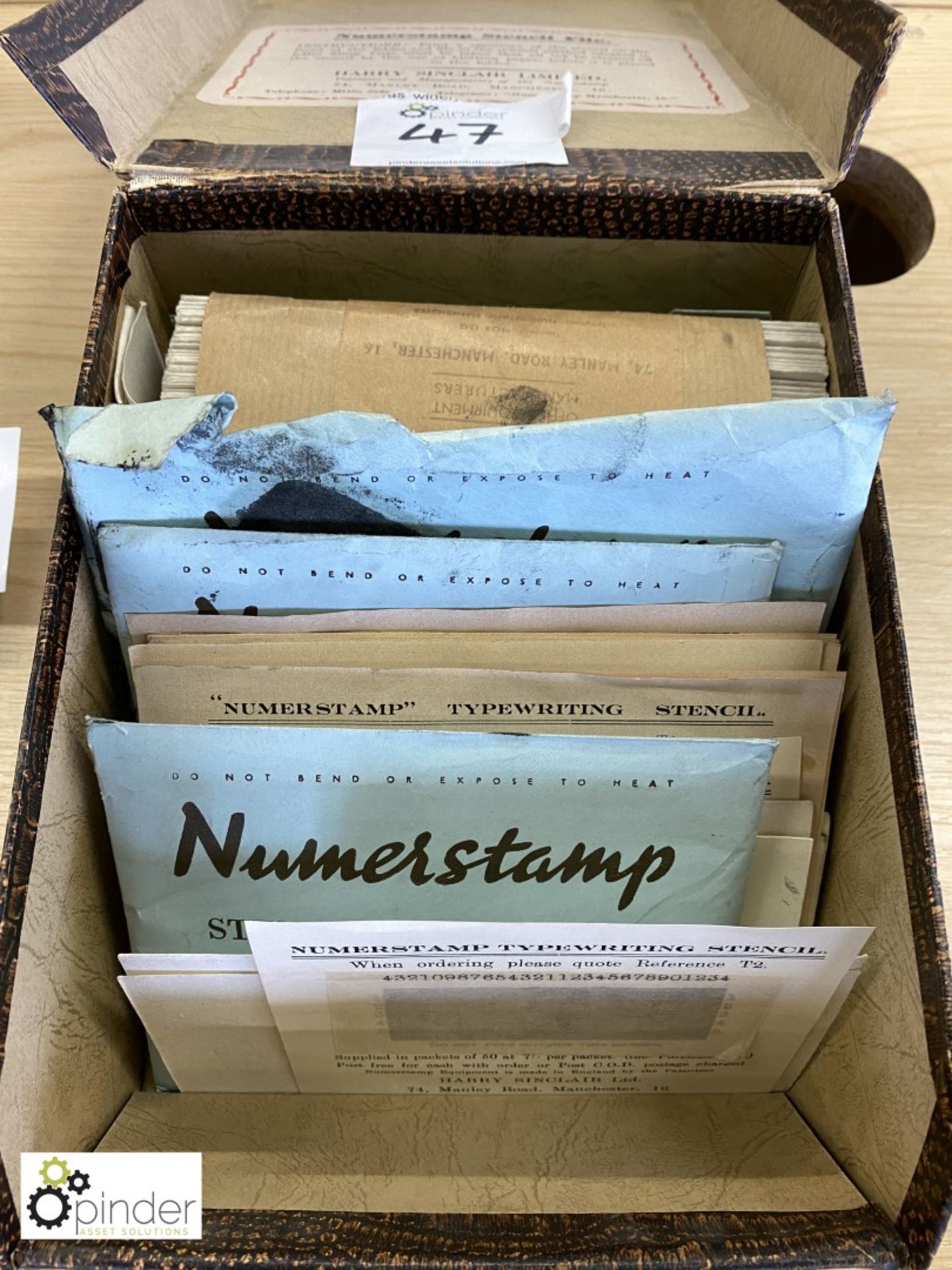 Quantity Numerstamp Typewriting Stencils, including box - Image 5 of 5